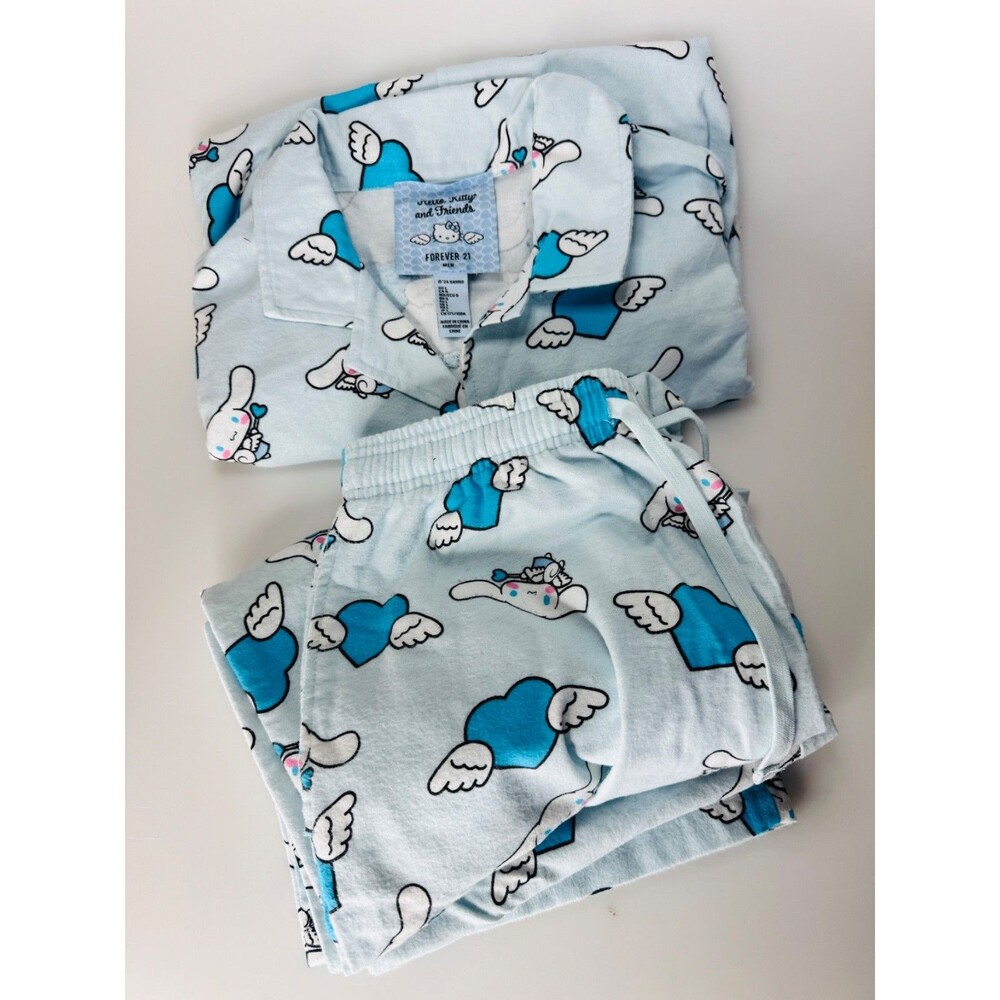 RARE Forever 21 Hello Kitty friends sanrio Cinnamoroll blue Pajama set Men’s L